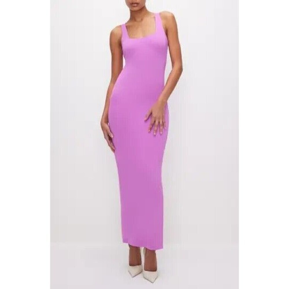 Good American Scuba Tank Maxi Dress M Purple Formal Wedding Guest Minimalist